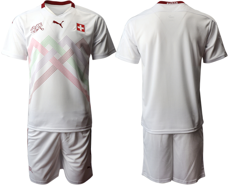 Men's Switzerland National Team Custom Away Soccer Jersey Suit